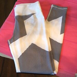 NWOT High waist honeycomb stretch band athletic activewear leggings
